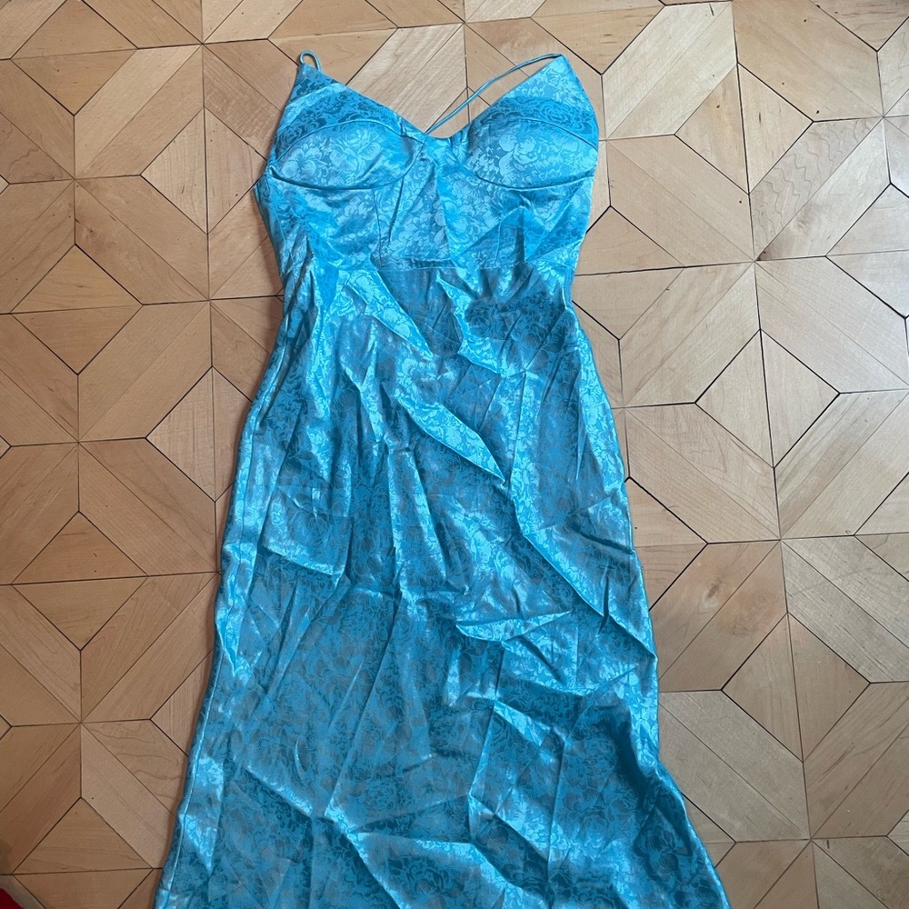 Blue Patterned Dress